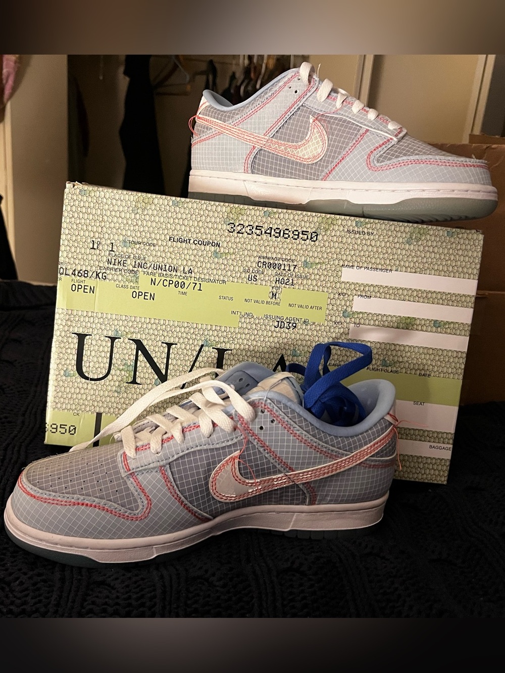 Nike x Union LA Dunk Low Passport Pack Hyper Royal Blue Sz 9W/7.5M BNWB